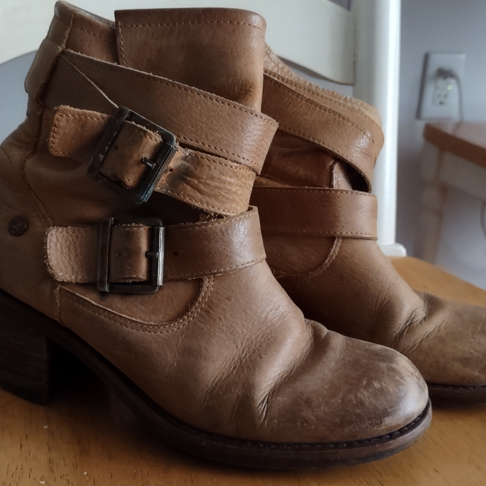 Brown Leather Ankle Boots